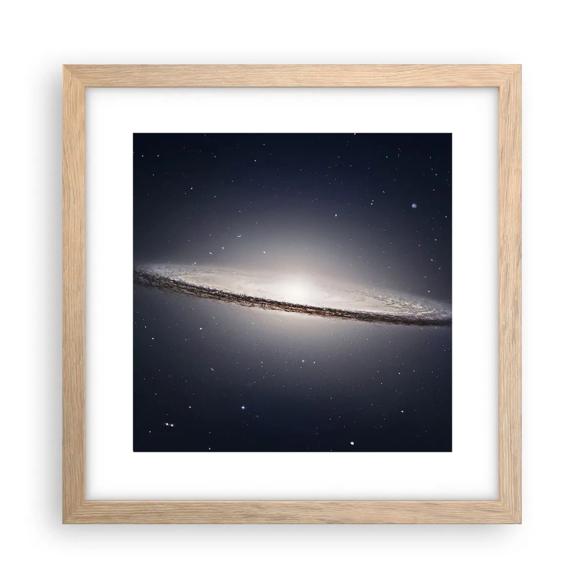 Plagát v ráme zo svetlého duba - Kedysi dávno v jednej preďalekej galaxii… - 30x30 cm