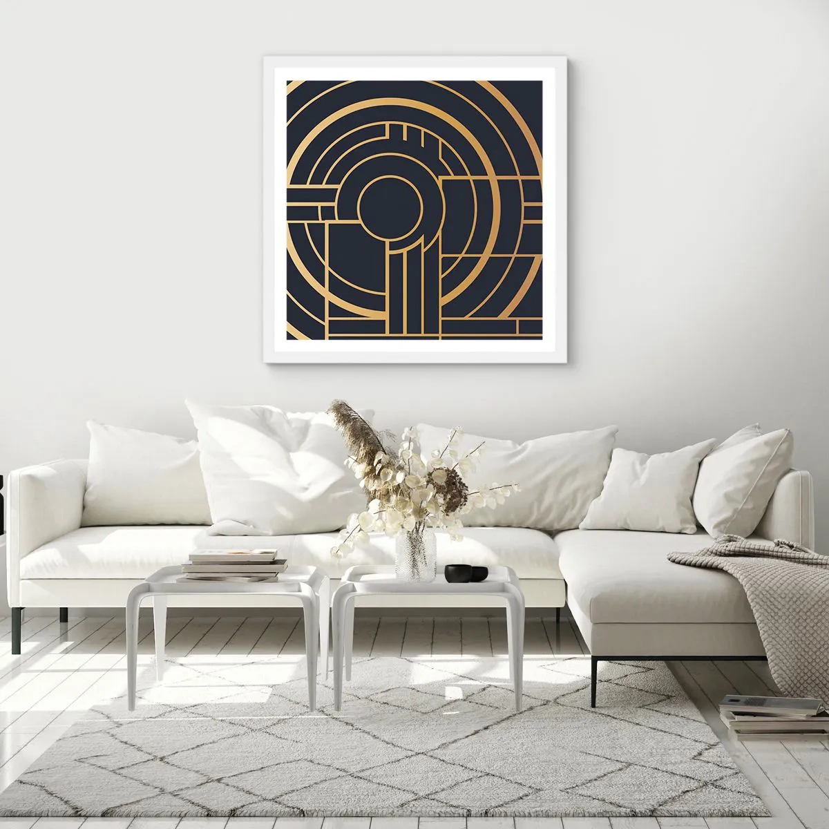 Plagát v bielom ráme - Obraty udalosti - 40x40 cm