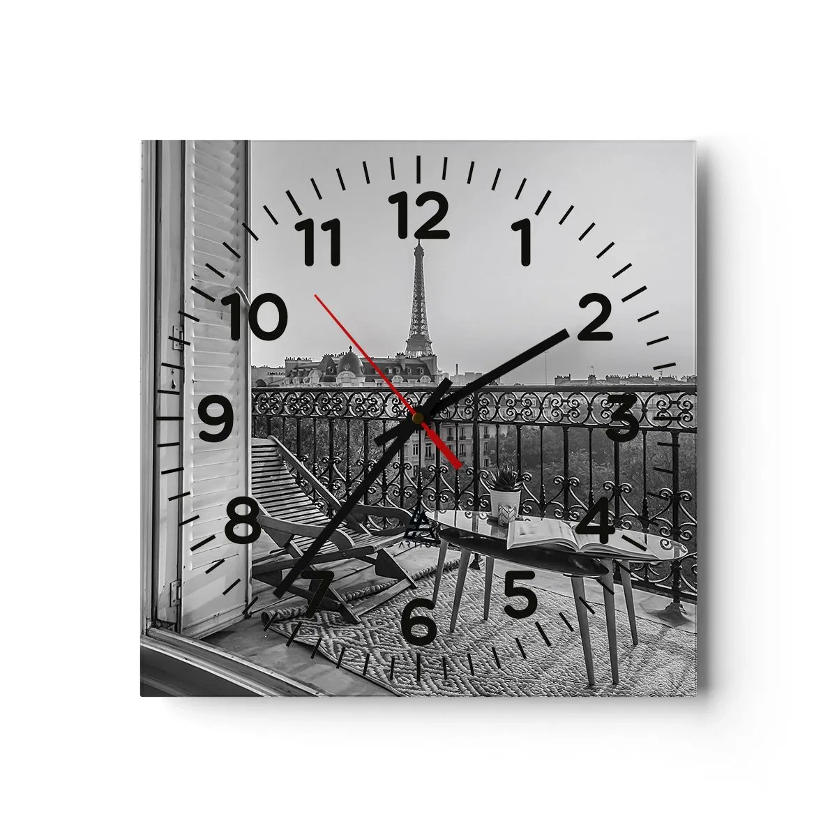 Nástenné hodiny - Parížske popoludnie - 40x40 cm