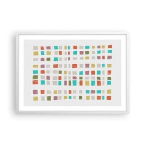 Plagát v bielom ráme - Neznáma hra - 70x50 cm