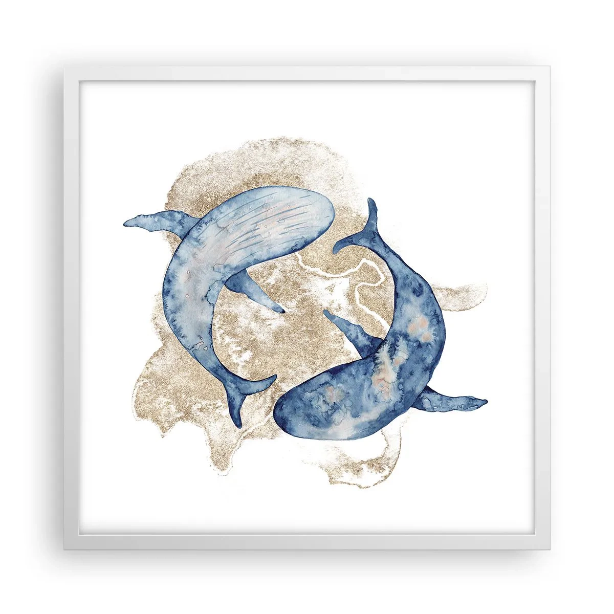Plagát v bielom ráme - Priateľstvo alebo láska? - 50x50 cm