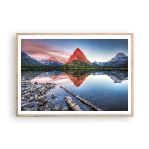 Plagát v ráme zo svetlého duba - Teplo a chlad - 100x70 cm