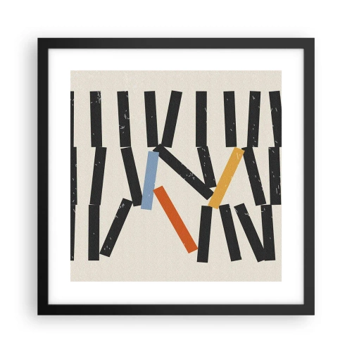 Plagát v čiernom ráme - Domino – kompozícia - 40x40 cm