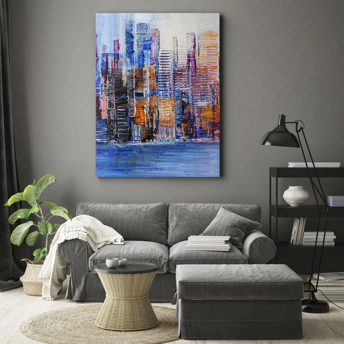 Obraz na plátne - Radostná metropola - 45x80 cm