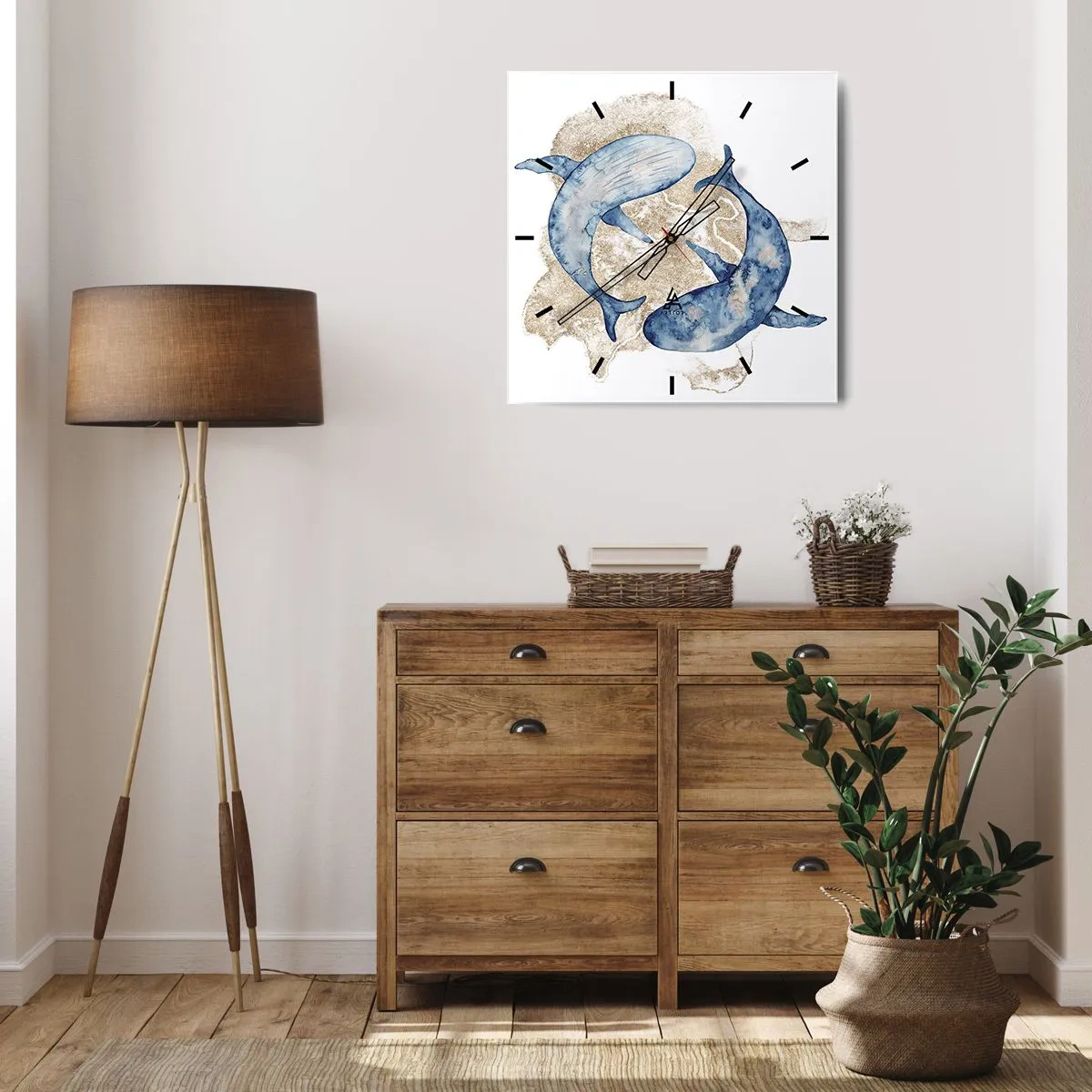 Nástenné hodiny - Priateľstvo alebo láska? - 30x30 cm