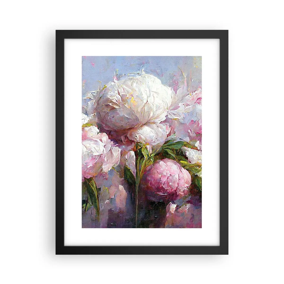 Plagát v čiernom ráme - Kytica prekypujúca životom - 30x40 cm