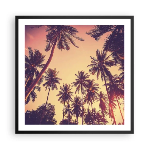 Plagát v čiernom ráme - Tropická variácia - 60x60 cm