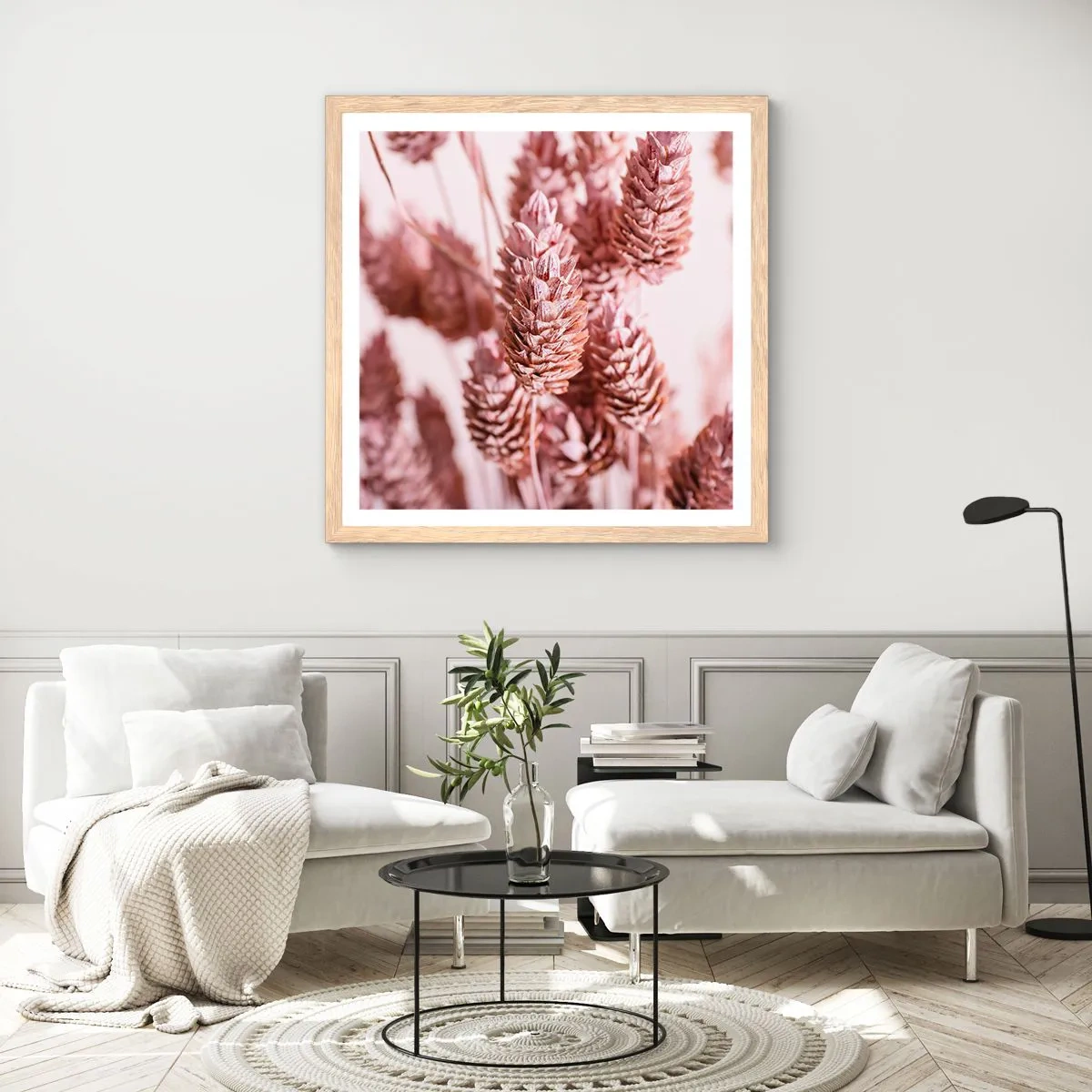 Plagát v ráme zo svetlého duba - Zdanlivo nenápadné - 40x40 cm