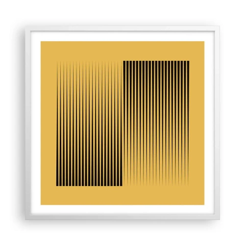 Plagát v bielom ráme - Štvorec protikladov - 60x60 cm