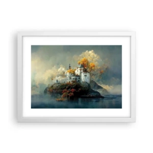 Plagát v bielom ráme - Začiatok romantického príbehu - 40x30 cm