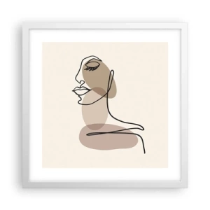 Plagát v bielom ráme - Pri počúvaní samého seba - 40x40 cm