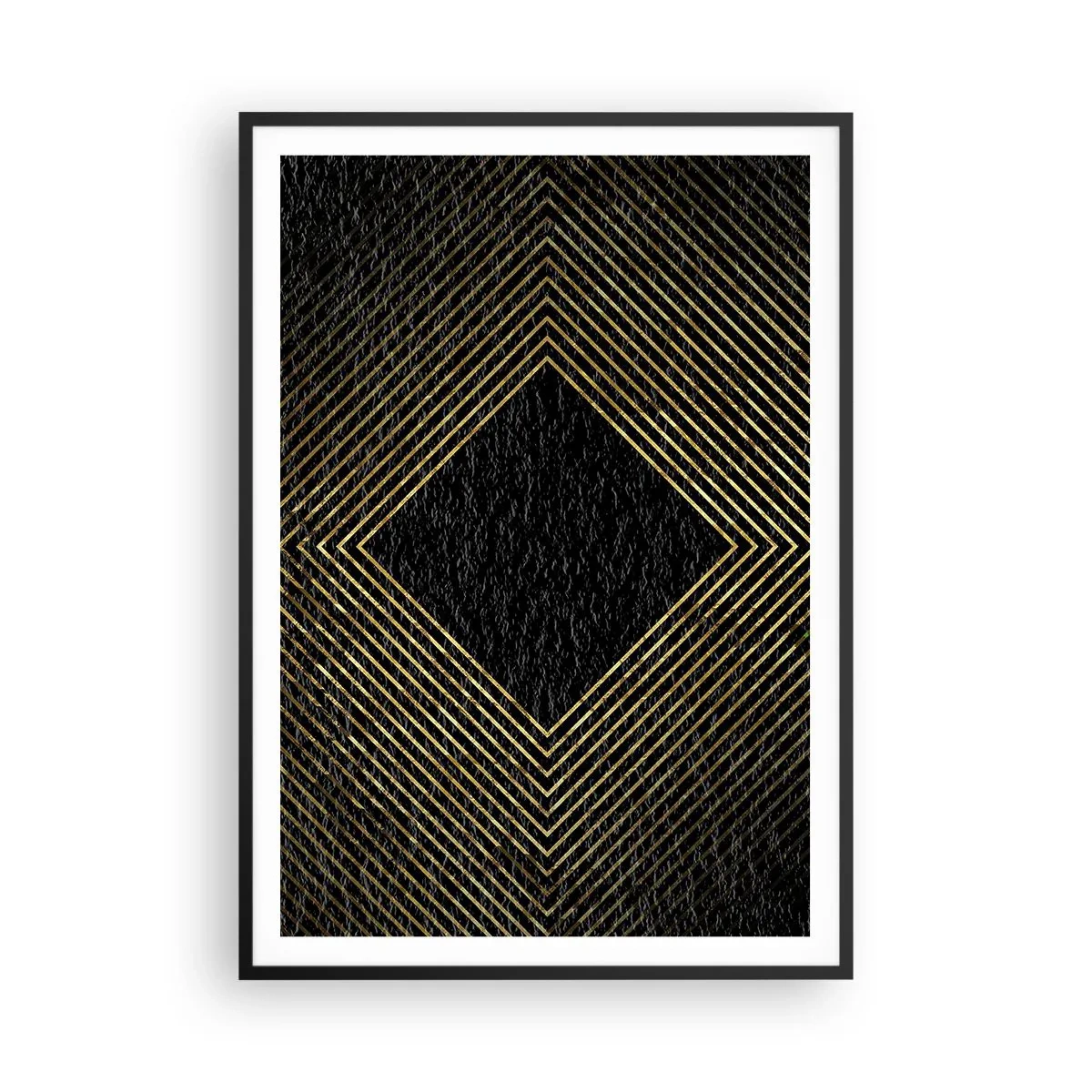 Plagát v čiernom ráme - Geometria v štýle glamour - 70x100 cm