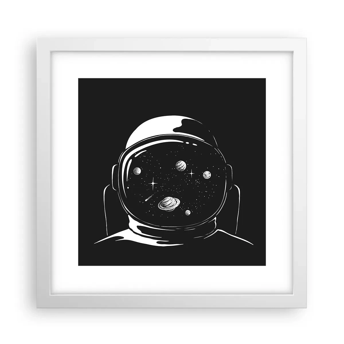 Plagát v bielom ráme - Skvelý výhľad - 30x30 cm