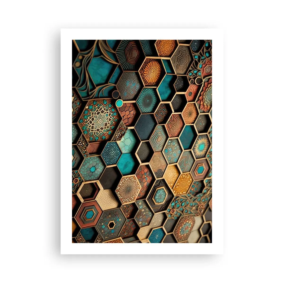 Plagát - Arabské ornamenty – variácia - 50x70 cm