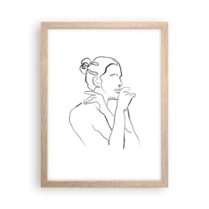 Plagát v ráme zo svetlého duba - Akt: zmyselné tajomstvo - 30x40 cm