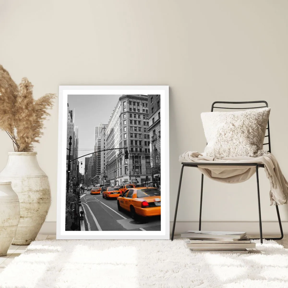 Plagát v bielom ráme - Slnko veľkomesta - 70x100 cm