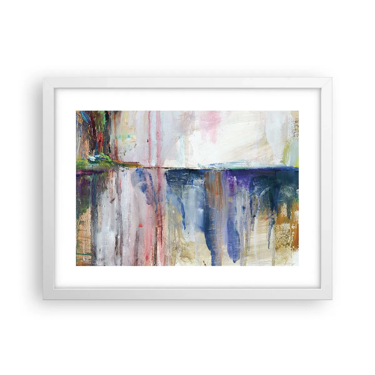 Plagát v bielom ráme - Farebné dojmy a asociácie - 40x30 cm