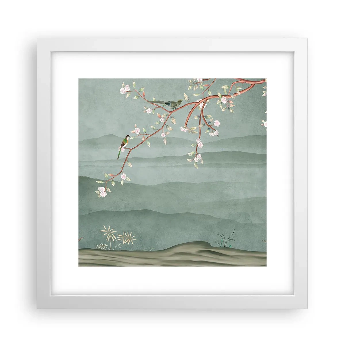 Plagát v bielom ráme - Jar je tu - 30x30 cm