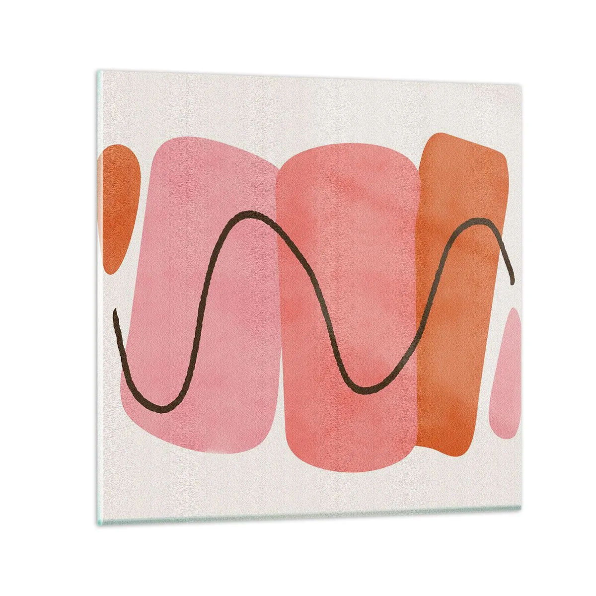 Obraz na skle - Jemný pohyb foriem - 60x60 cm
