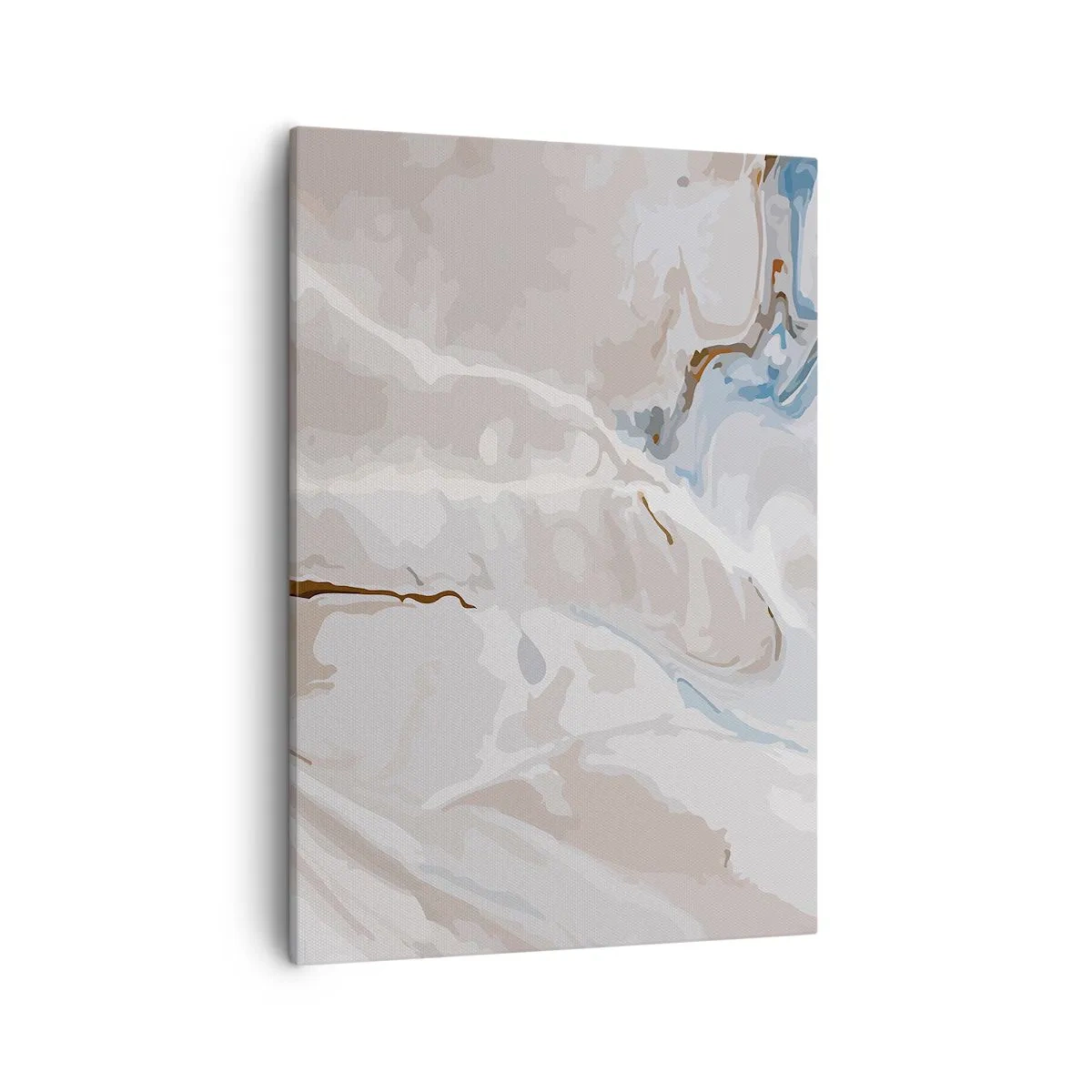 Obraz na plátne - Modré meandre pod bielou - 50x70 cm