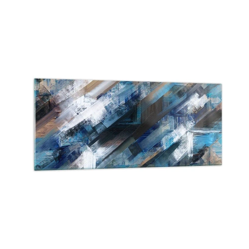 Obraz na skle - Modrá šikmosť - 120x50 cm