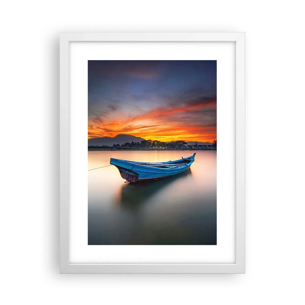 Plagát v bielom ráme - Blíži sa dobrá noc - 30x40 cm