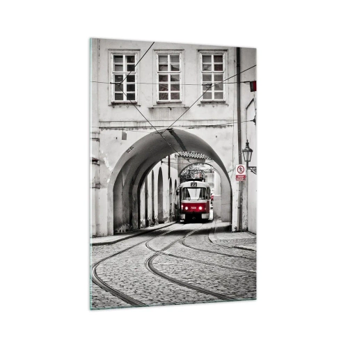 Obraz na skle - Mestským labyrintom - 70x100 cm