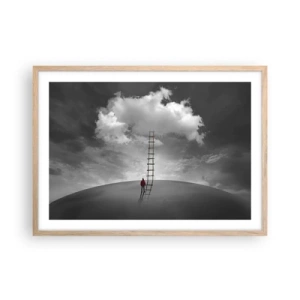 Plagát v ráme zo svetlého duba - Všetko je možné - 70x50 cm