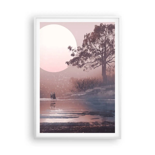 Plagát v bielom ráme - Nočné zázraky - 70x100 cm