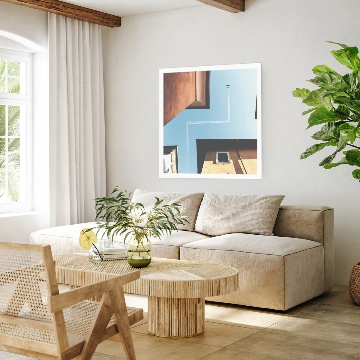 Plagát - Nad mestským labyrintom - 50x50 cm