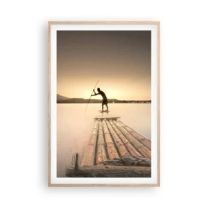 Plagát v ráme zo svetlého duba - Pred odpočinkom - 61x91 cm