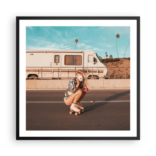 Plagát v čiernom ráme - Usmejte sa! - 60x60 cm