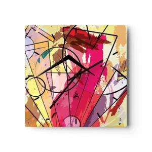 Nástenné hodiny - Výbuch - 40x40 cm