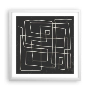 Plagát v bielom ráme - Nie je to tak jednoduché - 50x50 cm