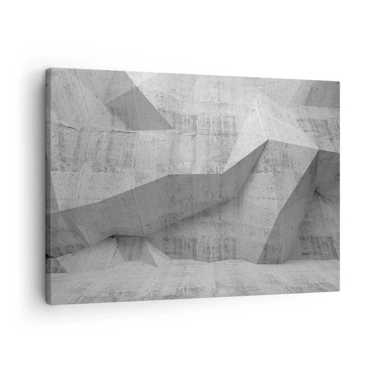 Obraz na plátne - Geometrické betónové tvary v sivej farbe - 70x50cm - Skutočná výzva - Moderná nástenná dekorácia do obývacej izby a spálne ARTTOR