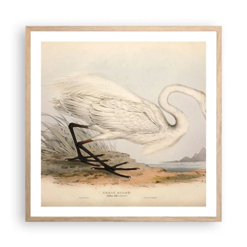 Plagát v ráme zo svetlého duba - Pani rákosín - 60x60 cm