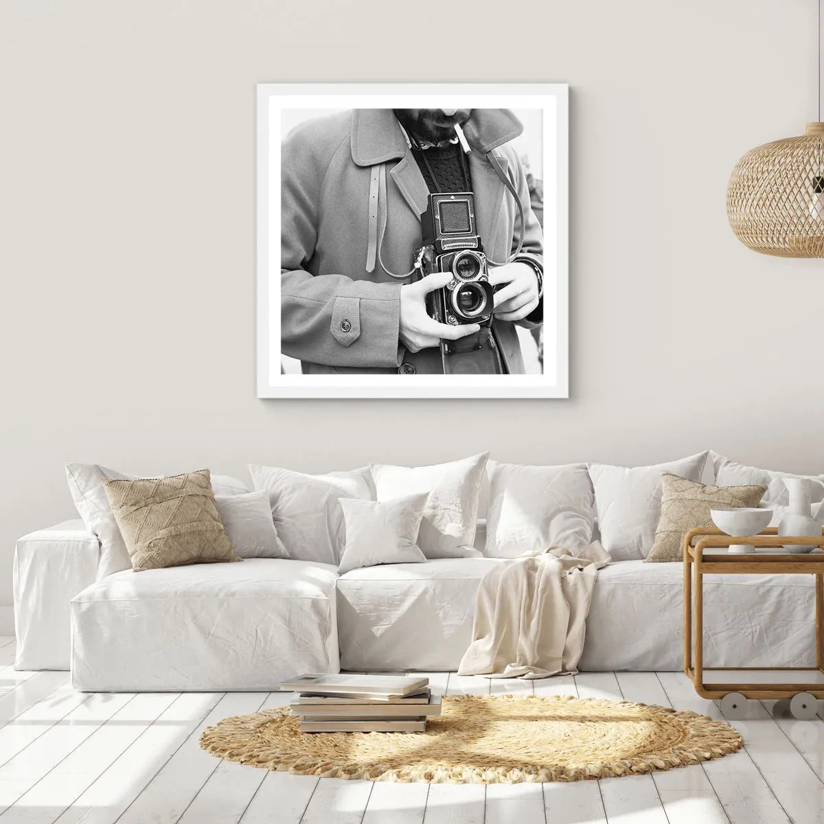 Plagát v bielom ráme - V retro štýle - 30x30 cm