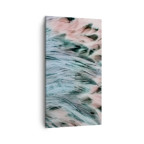 Obraz na plátne - Zafírovo ružové páperie - 45x80 cm