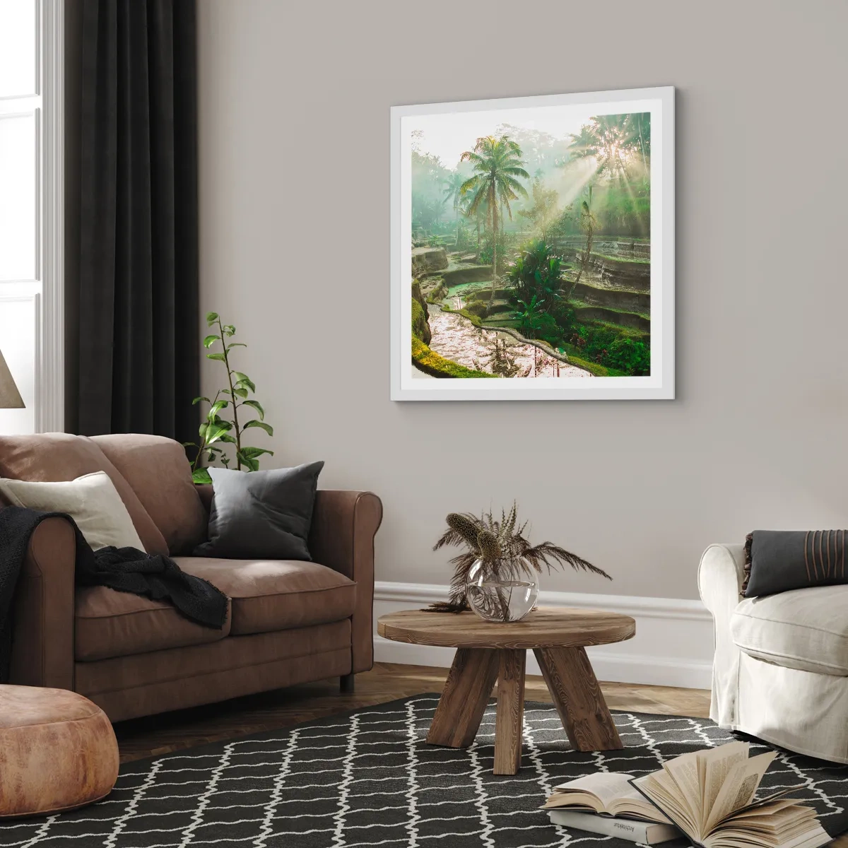 Plagát v bielom ráme - Vyrastať na slnku - 40x40 cm