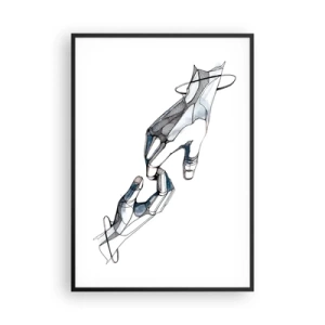 Plagát v čiernom ráme - Dobré gesto - 70x100 cm