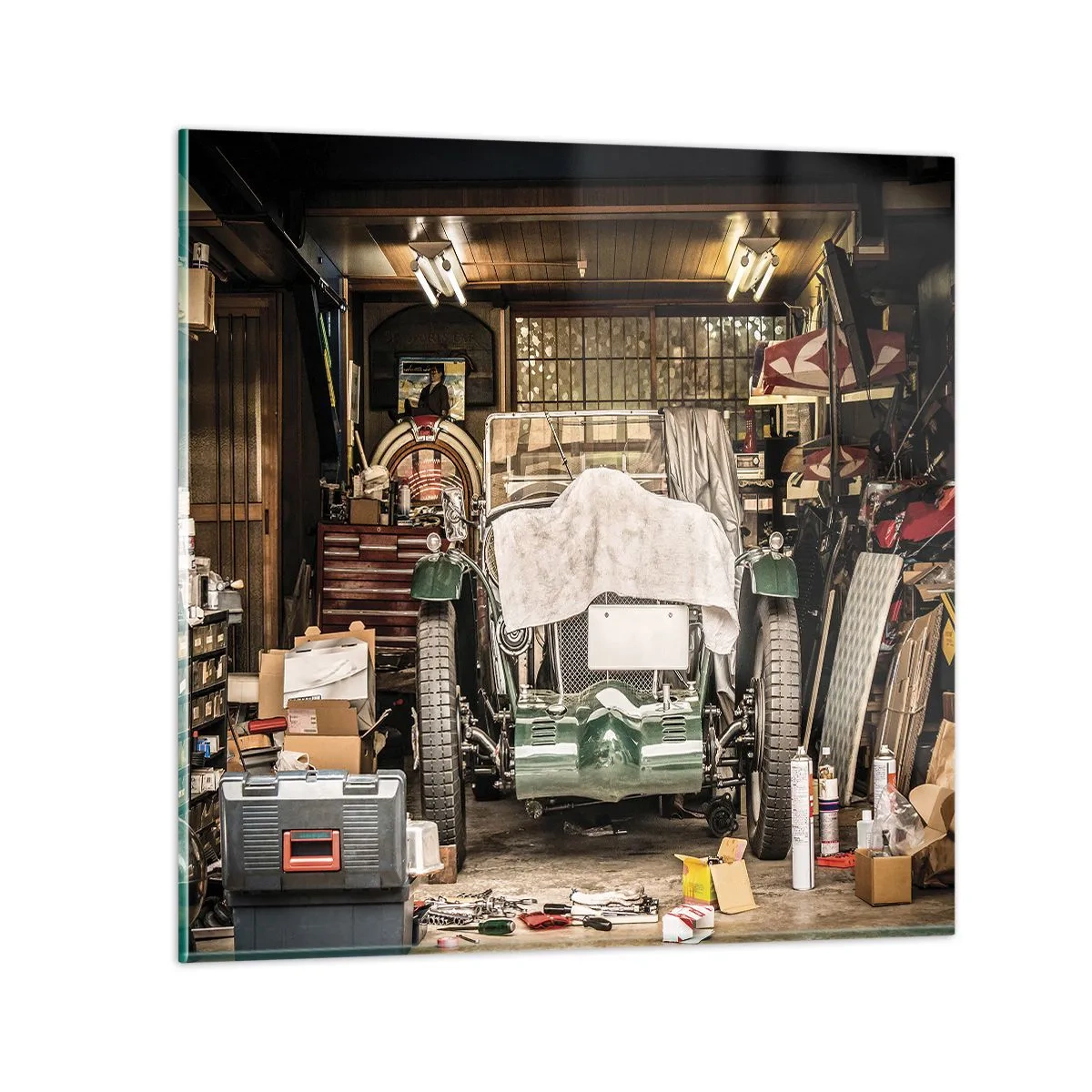 Obraz na skle - Späť do minulosti - 60x60 cm