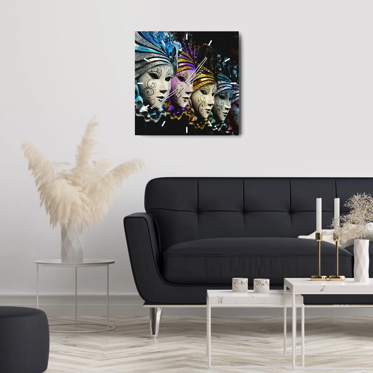 Nástenné hodiny - Tajomstvo v zlatej a v striebornej - 40x40 cm