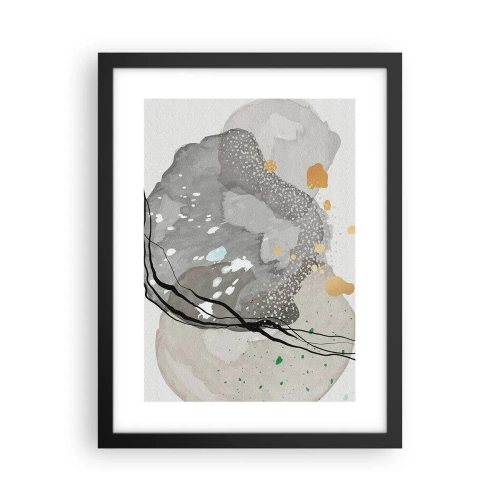 Plagát v čiernom ráme - Organická kompozícia - 30x40 cm