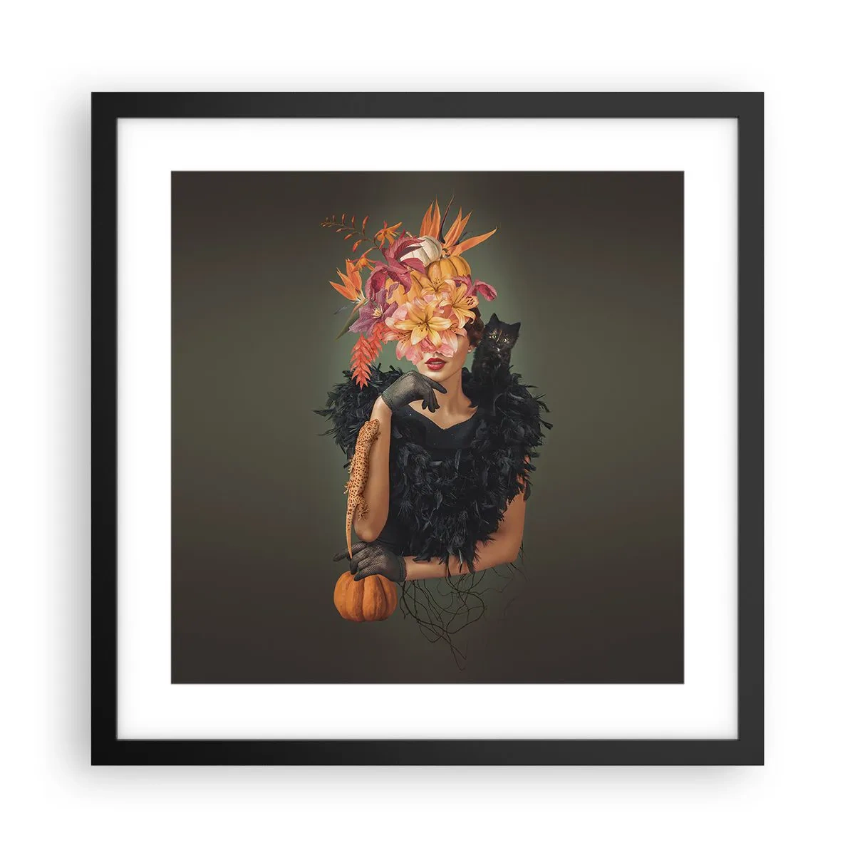 Plagát v čiernom ráme - Kúzlo čarodejnice - 40x40 cm