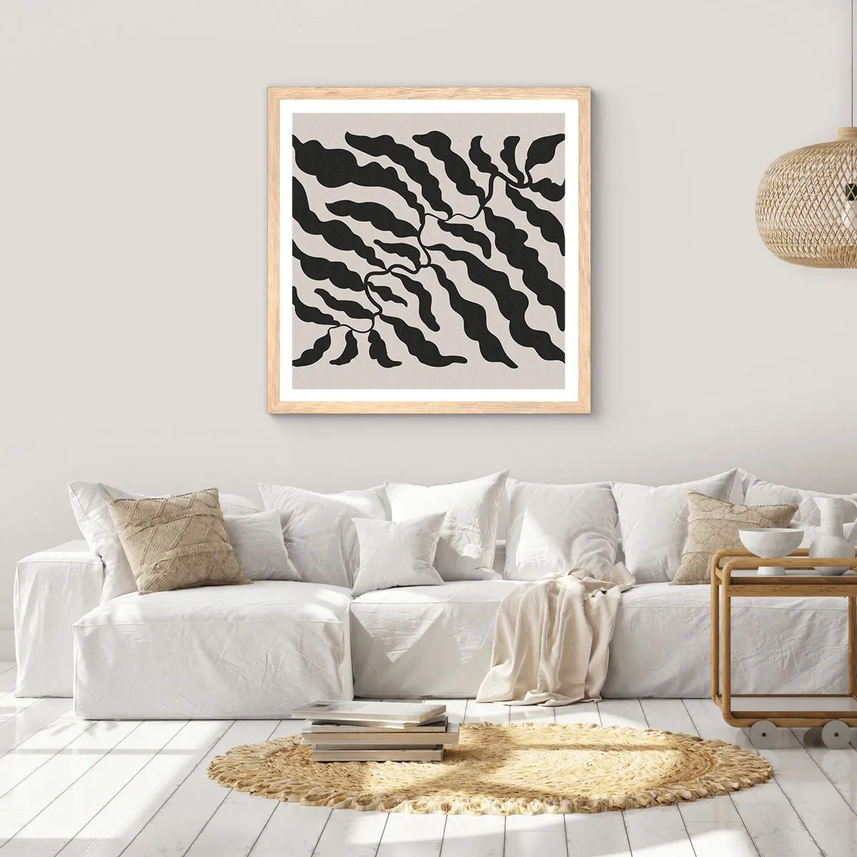 Plagát v ráme zo svetlého duba - Povaha štvorca - 40x40 cm