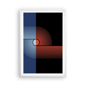 Plagát v bielom ráme - V geometrickom objatí - 61x91 cm