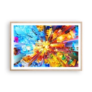 Plagát v ráme zo svetlého duba - In medias res - 91x61 cm