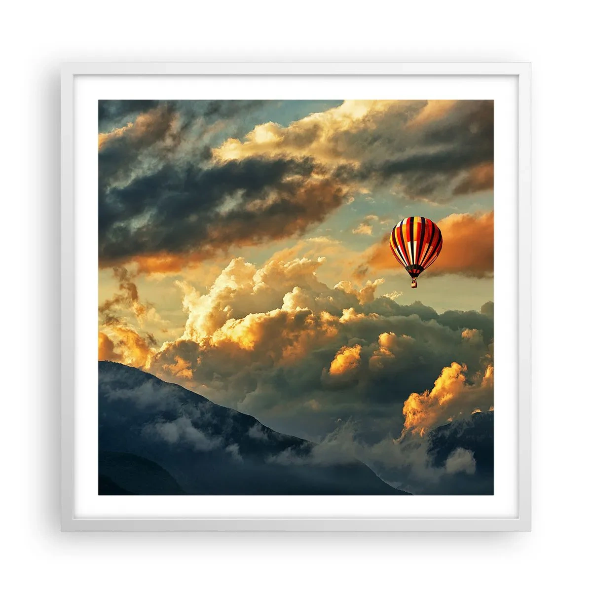 Plagát v bielom ráme - Letím, lebo chcem - 60x60 cm