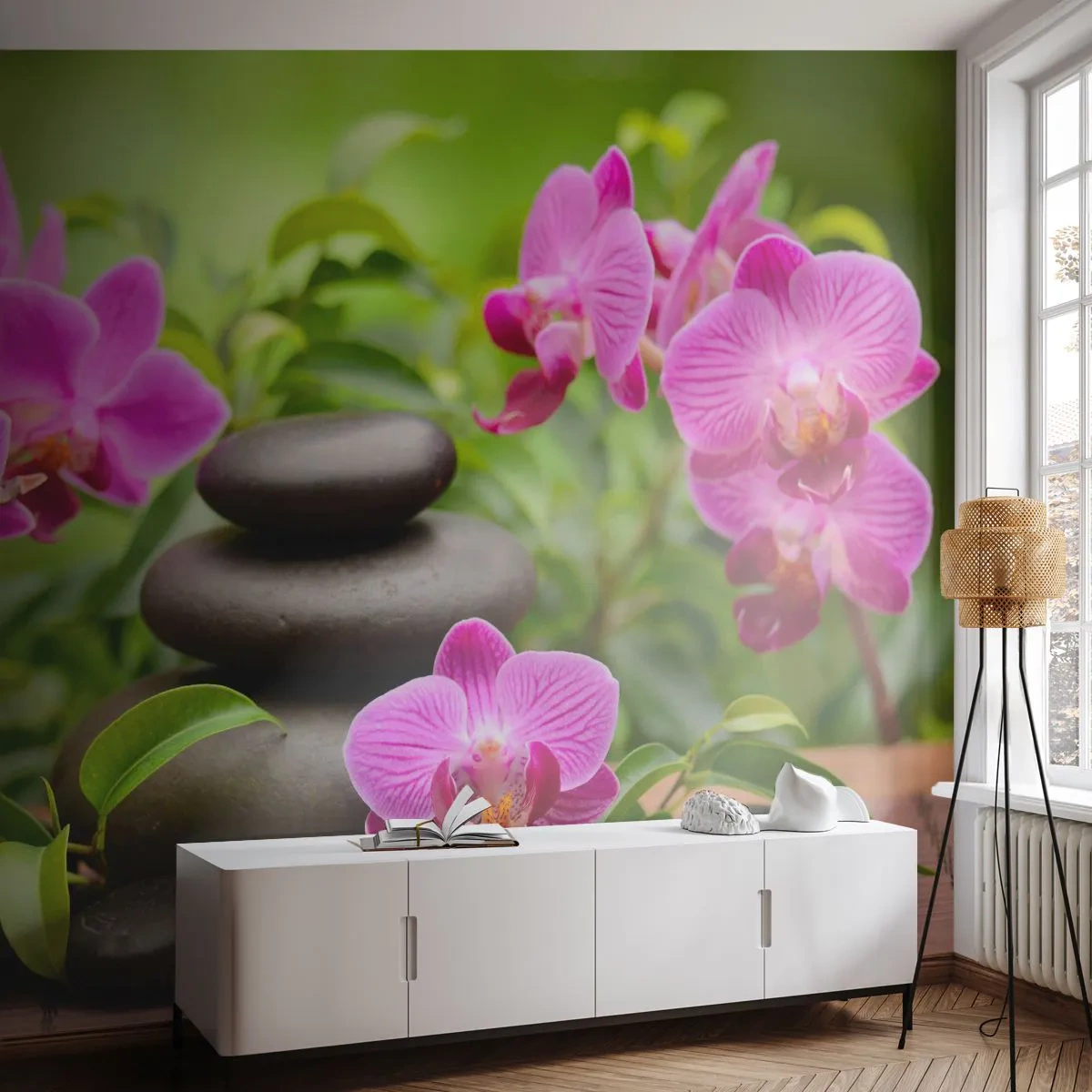 Samolepiaca Fototapeta Deluxe Sticker - Pyramída pokoja - Kvety, Orchidea, Orchidea - 250x175 cm