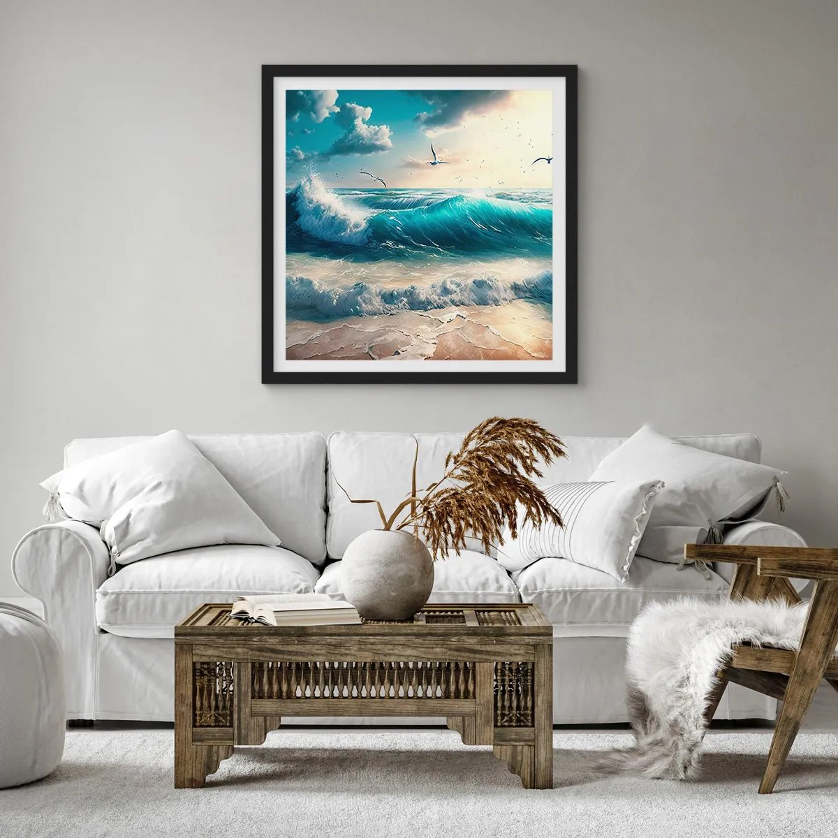 Plagát v čiernom ráme - Šušťanie len pre teba - 60x60 cm